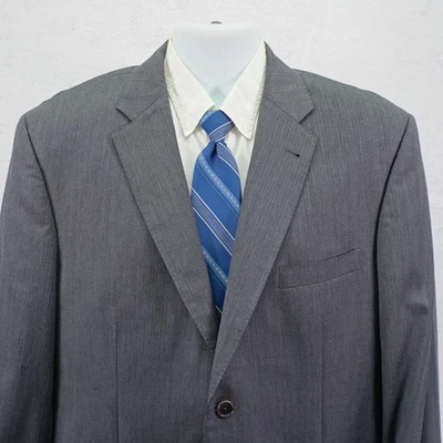 Jos A Bank Signature Gold Wool Gray Herringbone Suit Jacket 42S  / Slim 44S - Image 1 of 4