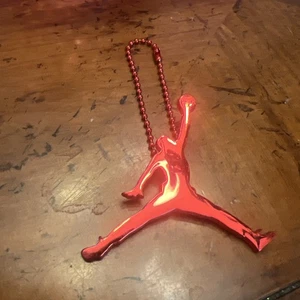 Nike Air Jordan Jumpman Rojo Metálico Etiqueta Colgante Llavero Cadena Patente - Imagen 1 de 8