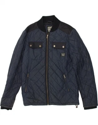 JACK & JONES Mens Core Quilted Jacket UK 38 Medium Navy Blue Nylon CG14 - Image 1 of 4