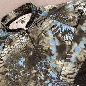Kryptek Shirt Mens LG Neptune Camo Tora 1/4 Zip Hunting Fishing Performance Top - Picture 1 of 13