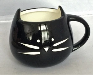 Koolkatkoo Cute Ceramic Cat Lovers Kitty Gift Idea Black Coffee Cup Mug 350ml - Picture 1 of 6