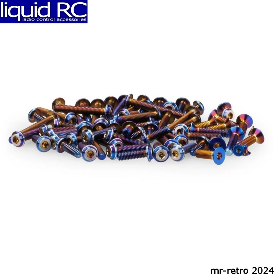 JConcepts 2995-1 B6.4 Titanium Top Hat Screw Set Upper Blue 67Pc - Image 1 of 1