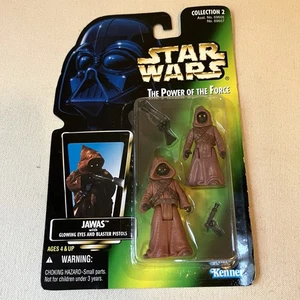 Star Wars Kenner POTF2 Jawas Green Card Actionfigur 1996 Neu auf Karte - Bild 1 von 7