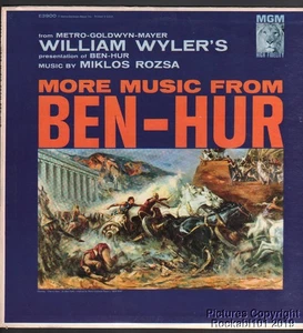1960 Miklos Roza Soundtrack M- LP - More Music From Ben-Hur - Picture 1 of 1