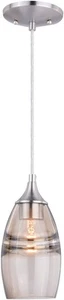 Vaxcel Lighting P0276 Milano 1 Light 5"W Pendant - Nickel - Picture 1 of 9