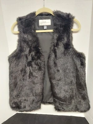 Chaleco para mujer Jaclyn Smith Collecton talla L negro imitación piel Foto 1 de 4