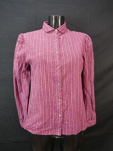 Gr.40 Trachtenbluse rot Bluse für Dirndl Alphorn Baumwolle gemustert TB8845 - Bild 1 von 4