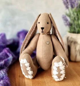 Bunny doll Soft Toy Sewing PATTERN Vintage Style Bunny Rabbit - My Fabric Heaven - Picture 1 of 11