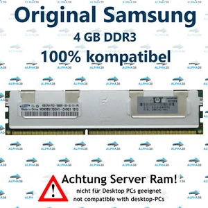 4 GB RDIMM ECC REG DDR3-1333 Supermicro X8DTL-6 X8DTL-6F Server RAM - Bild 1 von 1