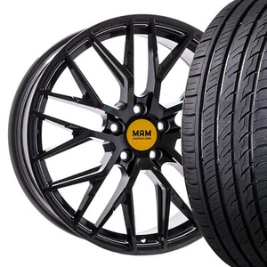 19" MAM RS4 Schwarz Glanz ABE Sommerräder 225/40 R19 Sommerreifen Alufelgen Satz - Bild 1 von 5