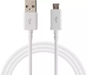 OEM New Samsung Original Micro USB Fast Charger Data Cable - 5ft White - Picture 1 of 3