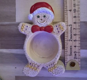Yankee Candle Ceramic GINGERBREAD MAN TEA LIGHT CANDLE HOLDER - Picture 1 of 2
