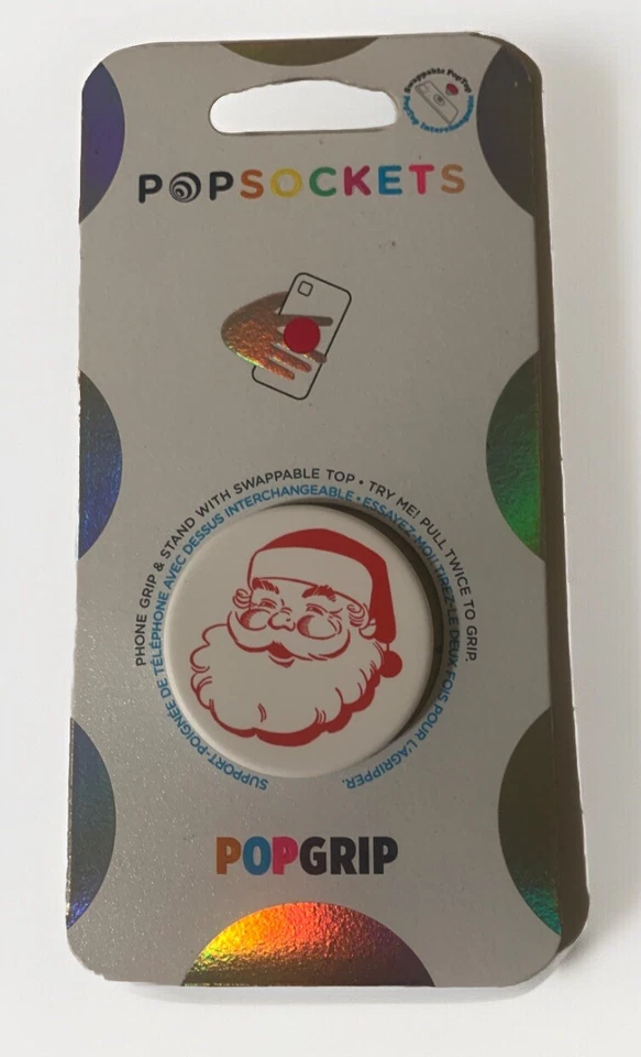 Empuñadura y soporte para teléfono celular PopSockets PopGrip - Santa Foto 1 de 2