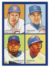 R Santo B Williams A Soriano C Zambrano 2009 U Deck Goudey 4/1 Blue Card# 35-17