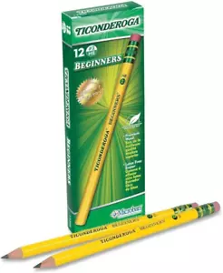 Ticonderoga Beginners Primary Pencils, #2, Yellow, Box of 12 (13308) 2 Pack - Picture 1 of 4