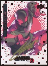 MILES MORALES 2023 Upper Deck Marvel Anime Vol 2 ARTIST AUTO 41/75 EDWIN HUANG