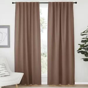 Nicetown Home 52 x 84 in Cappuccino Verdunkelungsstange Taschenvorhang 2 Paneele Vorhänge - Bild 1 von 5