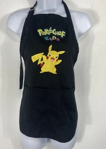 Pokemon Poke Chef Pikachu Embroidered Kids Black Kitchen Apron - Picture 1 of 4
