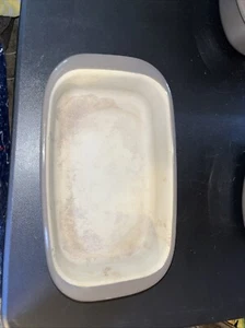 Pampered Chef Small Rectangular Baker 6x9x1.75 Grey Taupe 1182 Caserole 1 QT - Picture 1 of 10