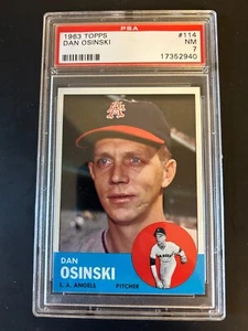 1963 Topps Baseball #114 Dan Osinski PSA 7 - Picture 1 of 2