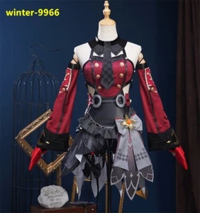 Genshin Impact M Dress Skirt Outfit Halloween Cosplay Red Women's Costume Gifts - Picture 1 of 24