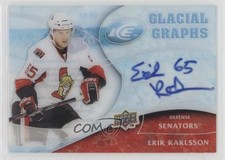 2009-10 Upper Deck Ice Glacial Graphs Erik Karlsson #GG-ER Rookie Auto RC