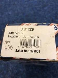 ABS-RADDREHZAHLSENSOR HINTEN LINKS RENAULT SCENIC AB 1229  - Bild 1 von 2