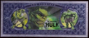 The Incredible Hulk Lou Ferrigno Silver Foil Banknote - Picture 1 of 3