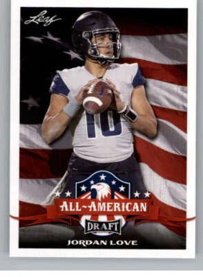 2020 Leaf Draft #71 Jordan Love Utah State Aggies Football Card NM-MT ID:34119 - Image 1 of 2