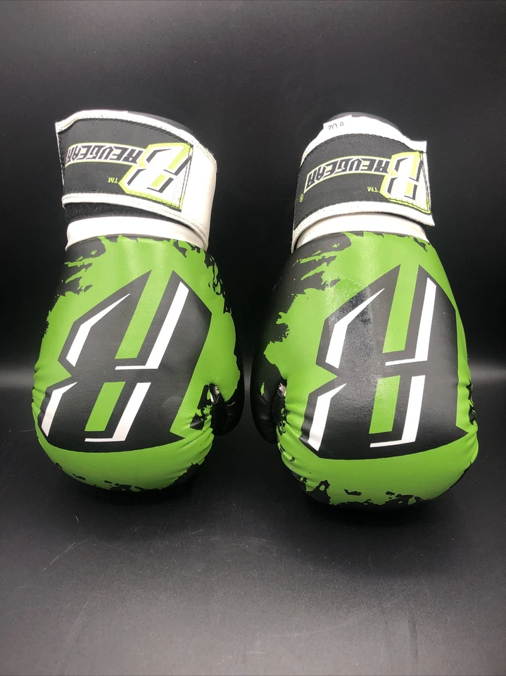 GUANTE DE BOXEO USADO REVGEAR YOUTH DELUXE 6 OZ VERDE LIMA NEGRO BLANCO 1 PAR Foto 1 de 4