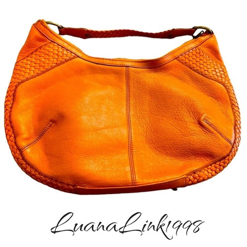 SAINT LAURENT (YSL) Borsa a tracolla YSL Yves Saint Laurent vintage terracotta arancione in pelle RARA VINTAGE
