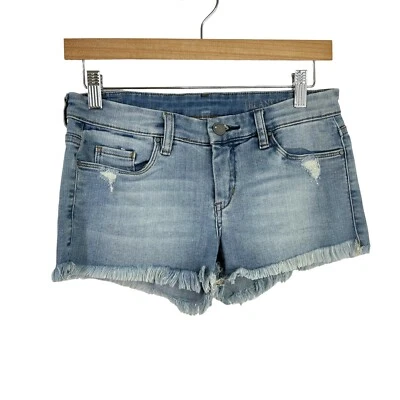 Pantalones cortos de mezclilla para mujer Blank NYC talla 25 azul dobladillo deshilachado socorte botín pantalones cortos Foto 1 de 4