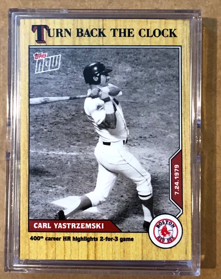 2020 TOPPS NOW TURN BACK THE CLOCK # 116 CARL YASTRZEMSKI 7/24/79.  - Image 1 of 1