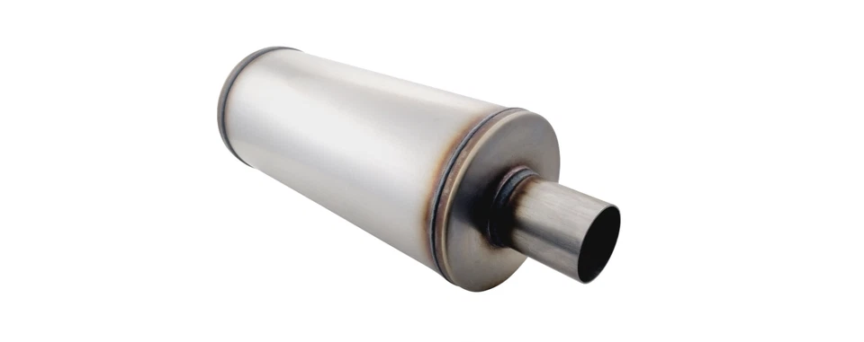 Universal Muffler 2.5" 6 Inch Round x 14" Long Straight Thru C/C 409 Grade - Image 1 of 1