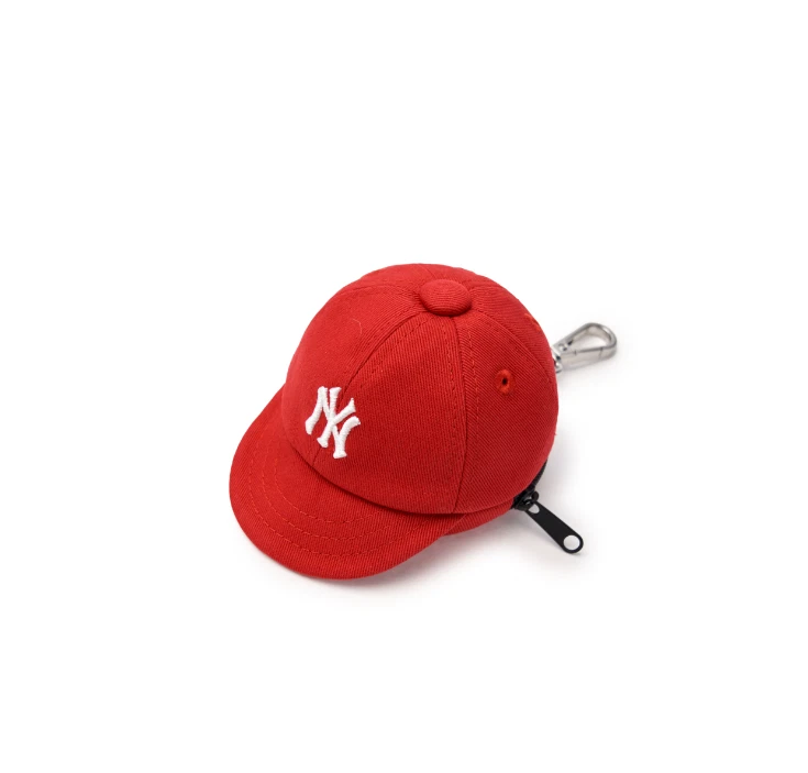 MLB KOREA Basic Ball Cap Pouch Keyring New York Yankees, Red - Image 1 of 4