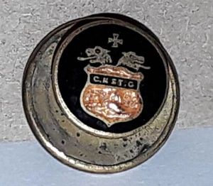 Vintage Gold Plated Lapel Button Pin Crest RARE - Picture 1 of 1