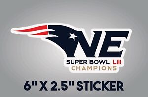 New England Patriots Super Bowl 53 Champions Sticker