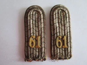 Preussen Schulterstücke der Infanterie I.R.61 f.e.Leutnant - Bild 1 von 4