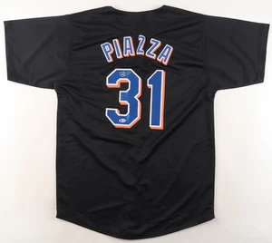 Mike Piazza Signed New York Mets Jersey (Beckett) 1993 Rookie of Year/ Catcher - Picture 1 of 7