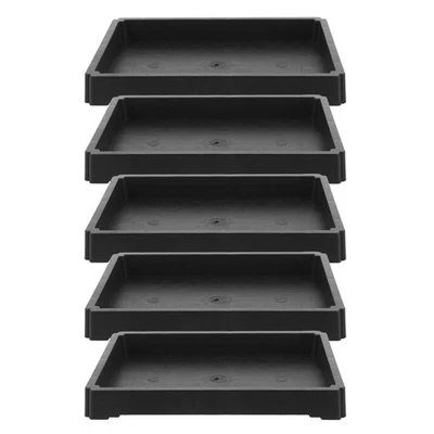  5pcs Bonsai Pot Plate: Rectangular Plant Saucer - Resin Flower Pot Dish - - Image 1 of 4