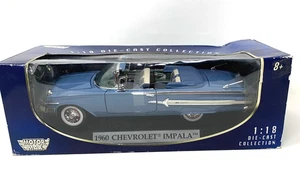 Motormax 1960 Chevrolet Impala Convertible selten blau 1:18 Diecast Modellauto - Bild 1 von 7