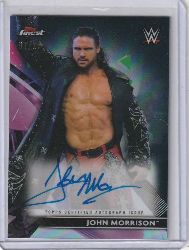 2021 Topps Finest WWE John Morrison Black Ref. - 07/10 - Image 1 of 2