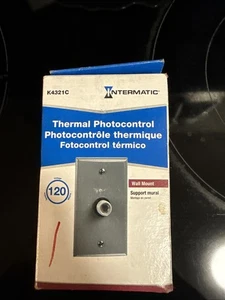 NEW Intermatic Thermal Photocontrol K4321C With Wallplate Wall Mount - Picture 1 of 6