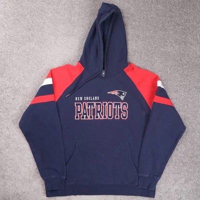 Vintage Starter New England Patriots Blue 2XL Hoodie Hooded Sweatshirt - Image 1 of 4