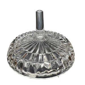 Soporte de anillo de vidrio transparente de colección tocador almacenamiento de joyas retro femenino Shabby Chic regalo - Imagen 1 de 6