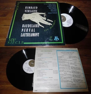 VA / Les Maudits Verlaine Rimbaud Baudelaire Lautreamont LP Ades Poetry - Picture 1 of 1