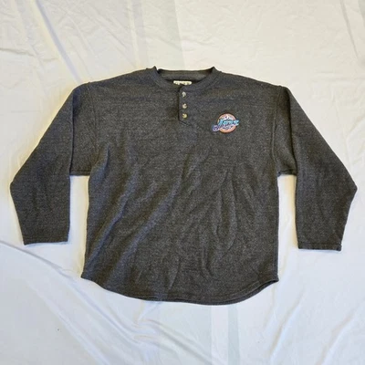 Camisa De Colección Utah Jazz Térmica Henley Para Hombres Grande Tejida Waffle Equipo NBA Para Deportes LS Foto 1 de 4