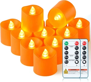 24 Stück flammenlose LED Kerzen mit Fernbedienung - 2/4/6/8H Timer batteriebetrieben - Bild 1 von 12