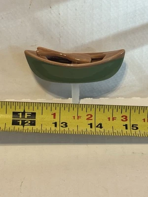 Nora Fleming Mini Retired Green Canoe A177 ‘Can You Canoe?’ Outdoors Camping - Image 1 of 4