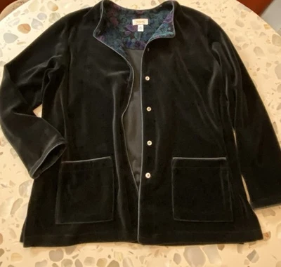 TALBOTS Plush Velvet Jacket, Women’s Size L - Image 1 of 4